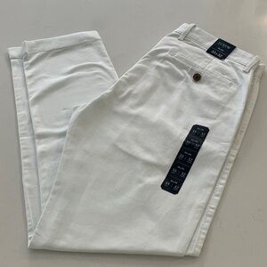 J. Crew Men's Cream Chinos Slim Flex White Pants